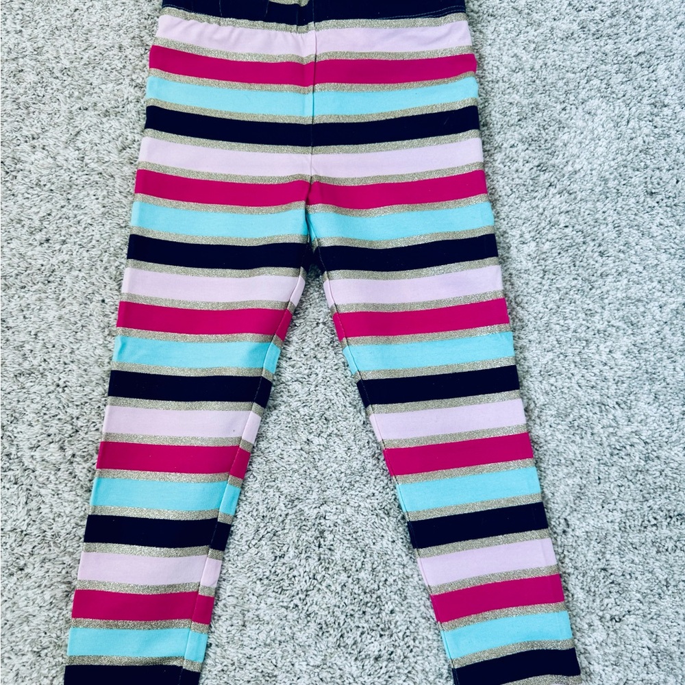 Girls Isaac Mizrahi Striped Leggings. Size 5/6.